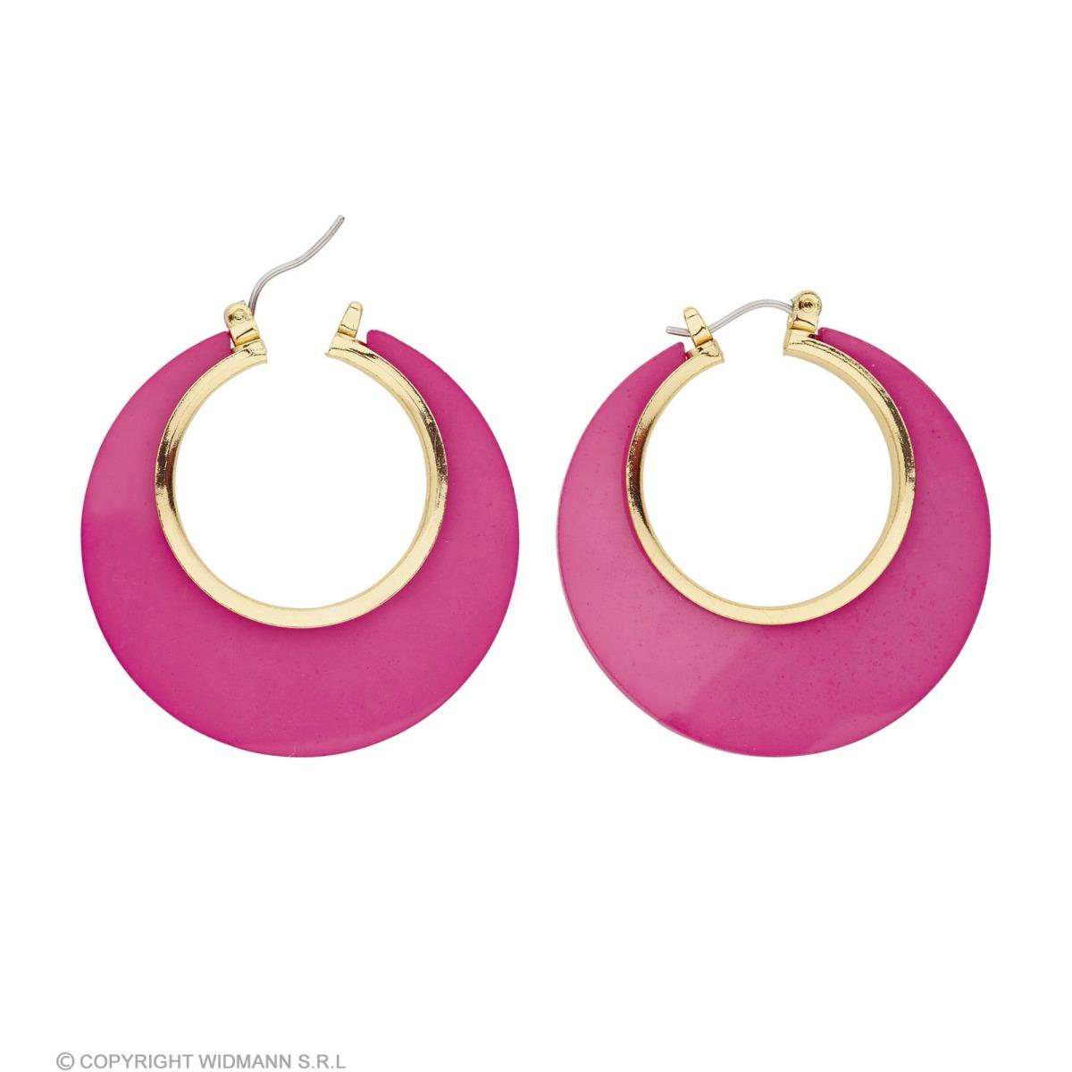Orecchini disco rosa