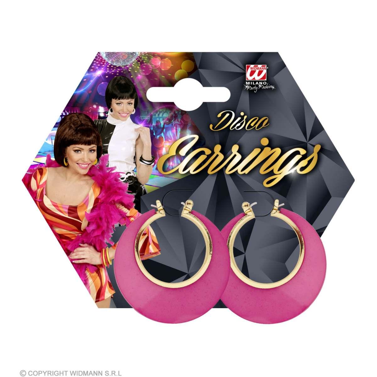Orecchini disco rosa