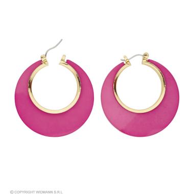 Orecchini disco rosa