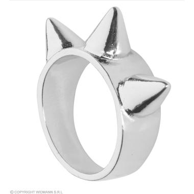 Anello metallo argento punte