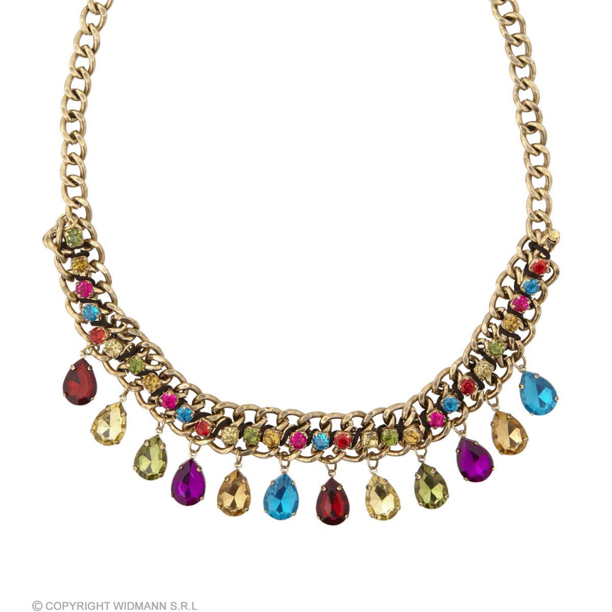 Collana oro pietre colorate