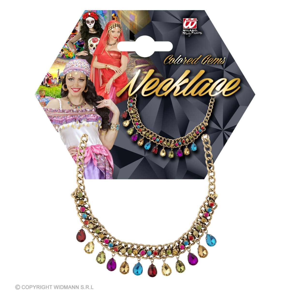 Collana oro pietre colorate