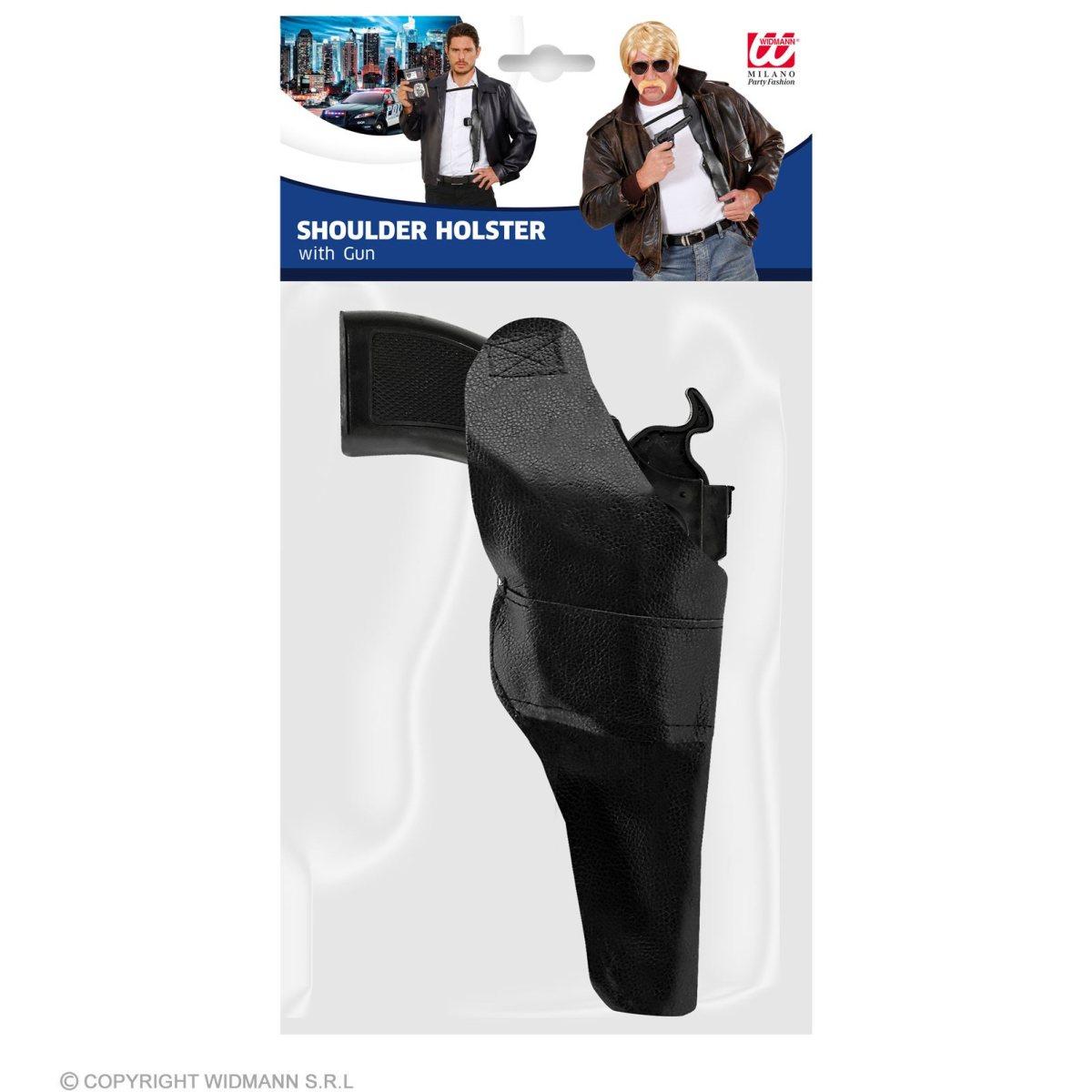 Cintura fondina pistola da spalla pvc nera
