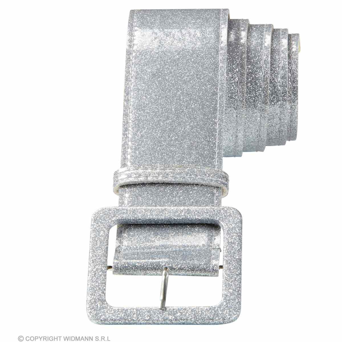 Cintura argento glitter fibbia