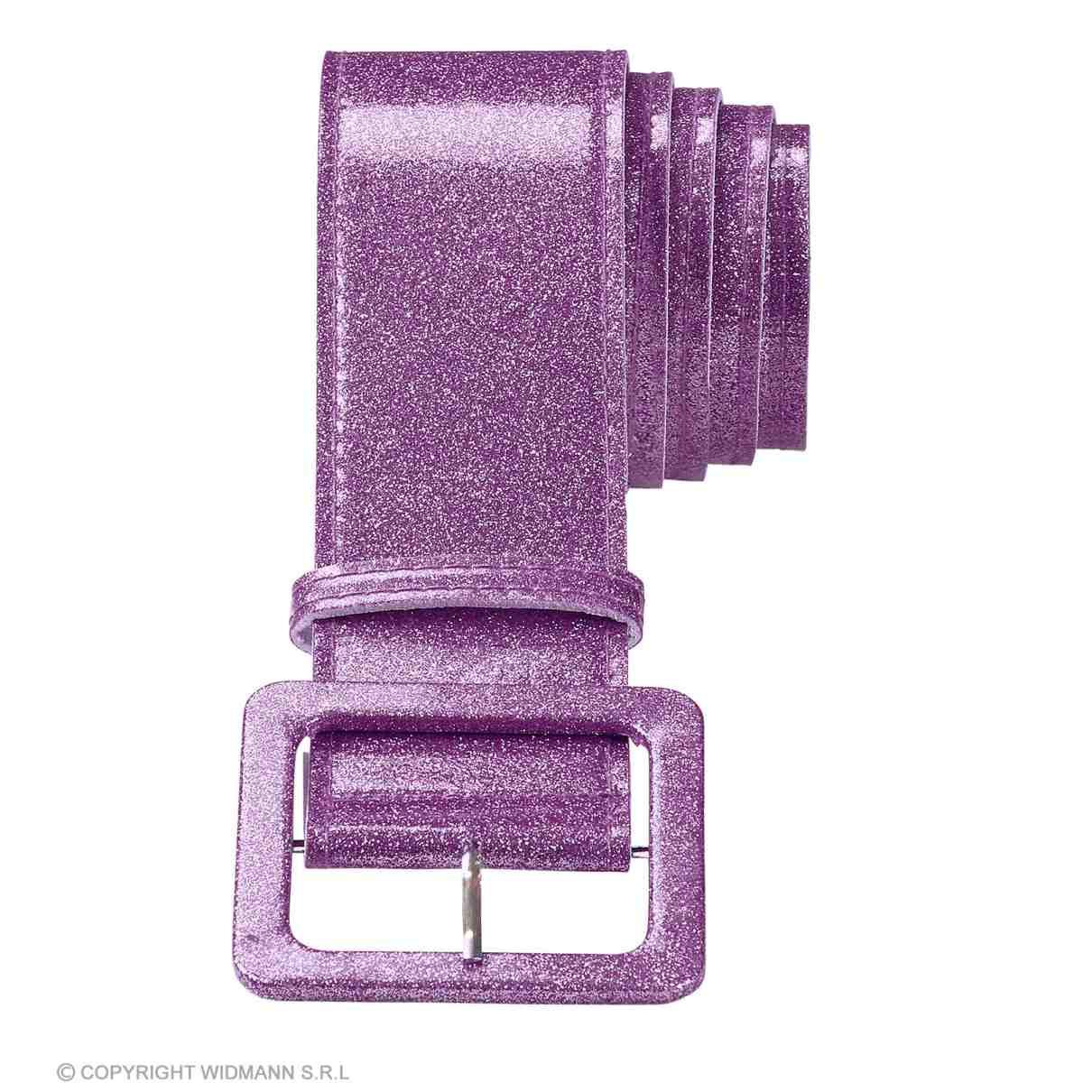 Cintura viola glitter fibbia