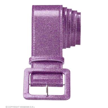 Cintura viola glitter fibbia