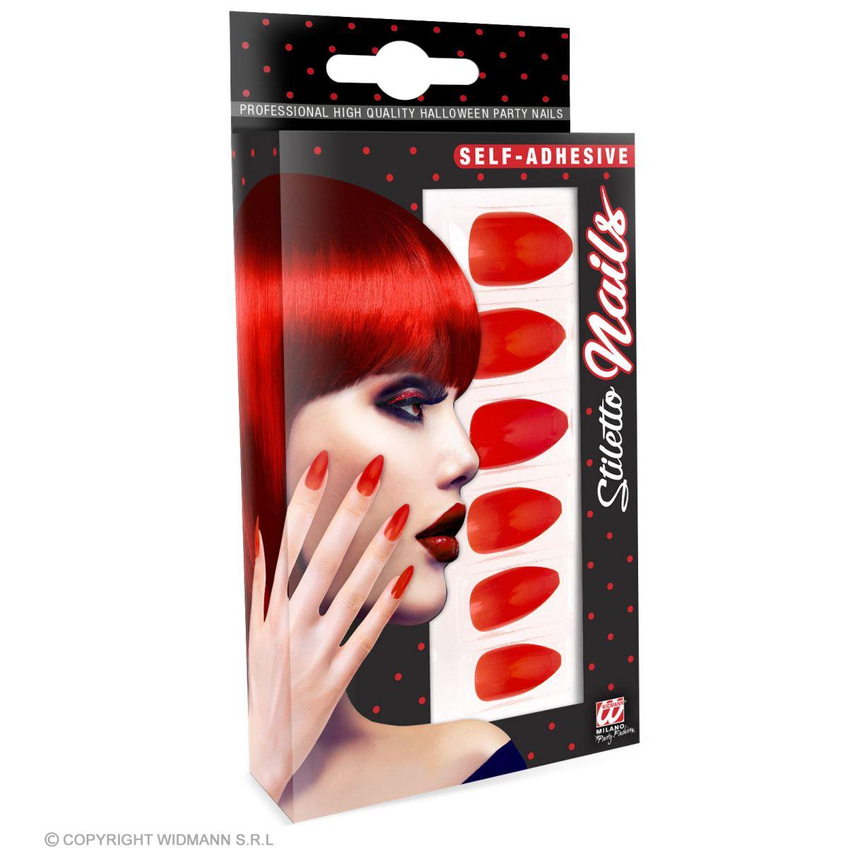 Unghie adesive rosse