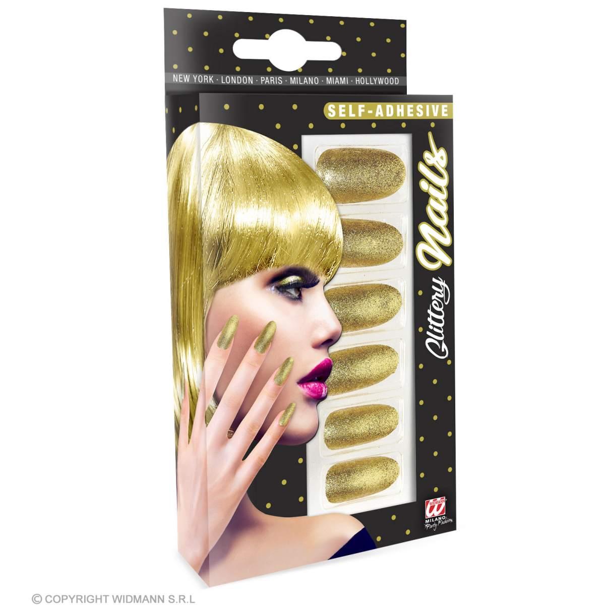Unghie adesive oro glitter