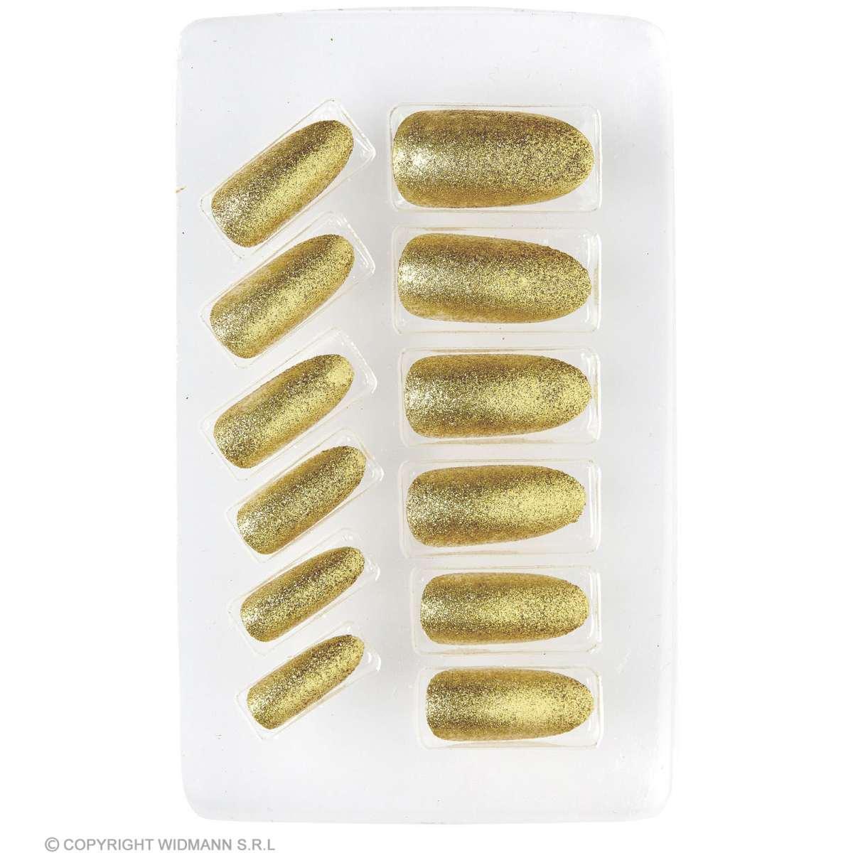 Unghie adesive oro glitter