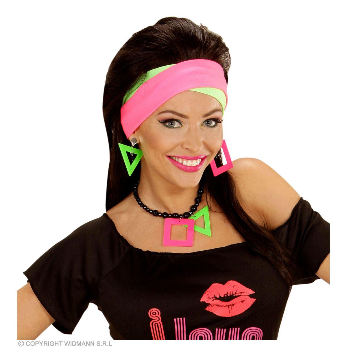 Collana orecchini fluo