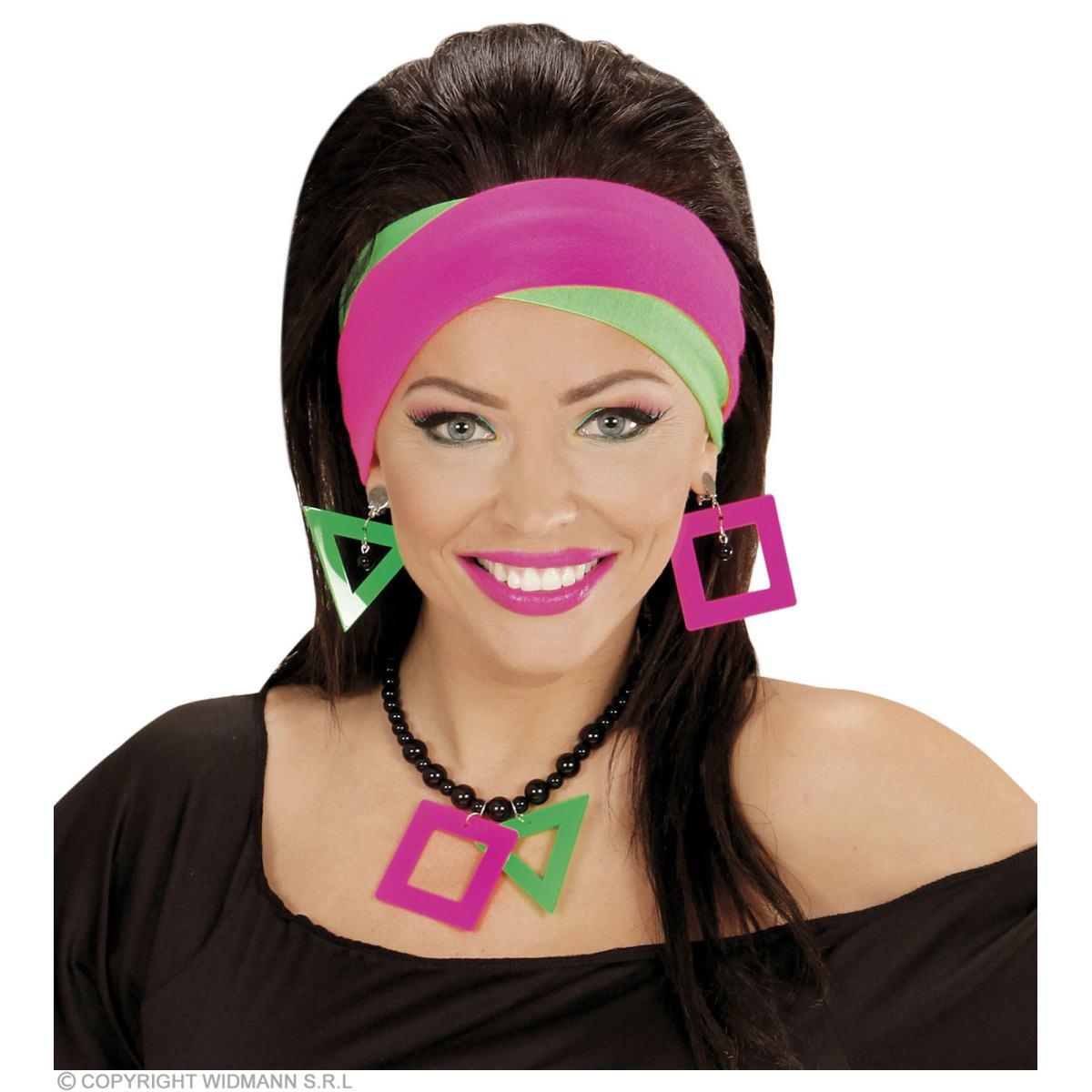 Collana orecchini fluo