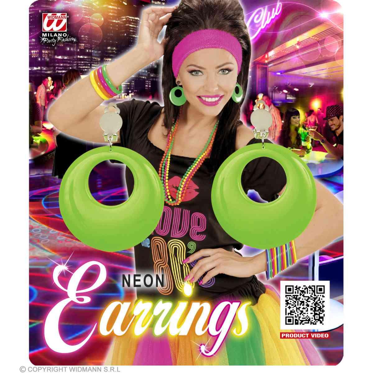 Orecchini disco cerchi verdi