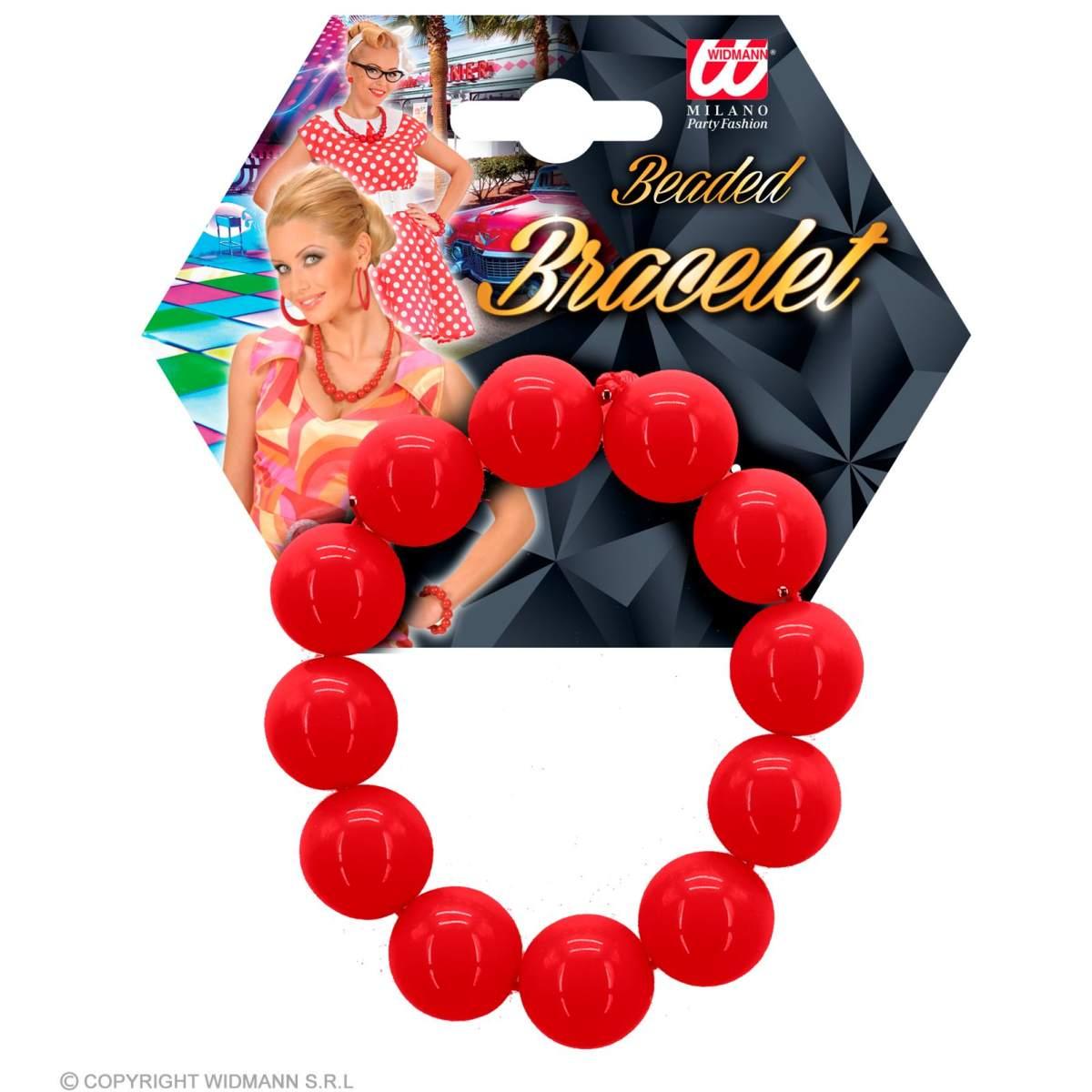 Bracciale perle rosso