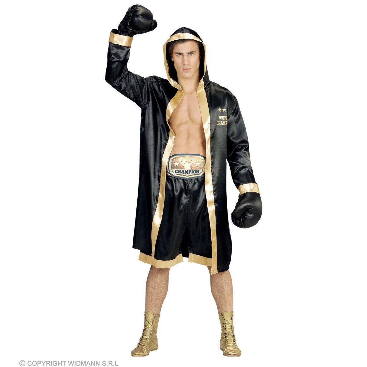 Costume pugile nero oro