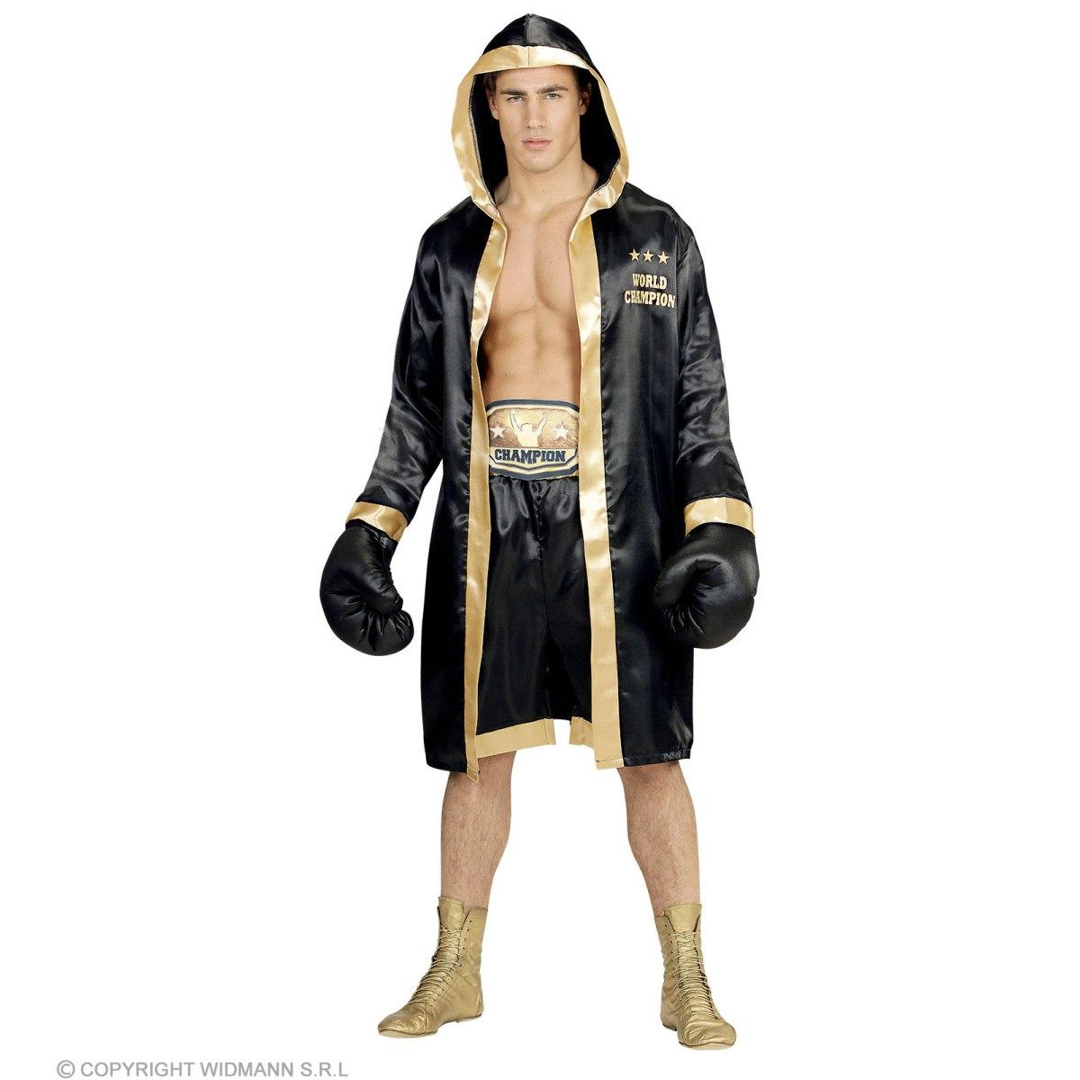 Costume pugile nero oro