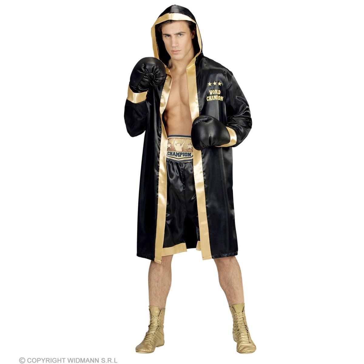 Costume pugile nero oro