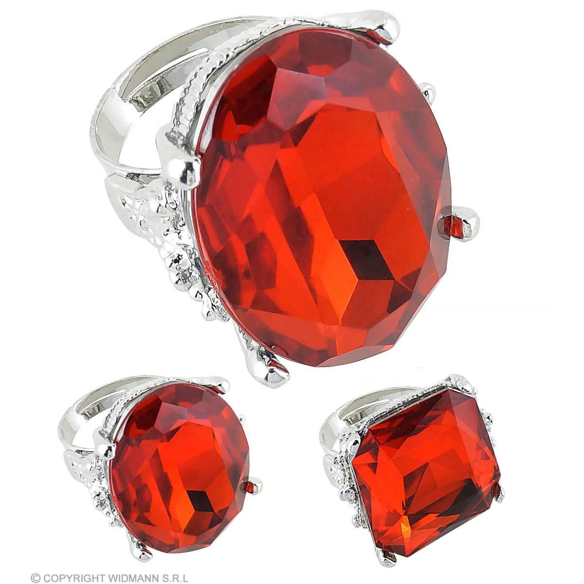 Anello argento pietra rossa