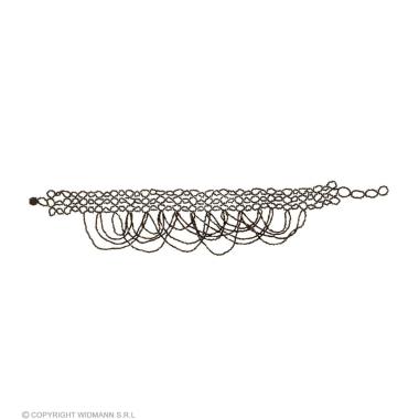 Collana girocollo perline nero