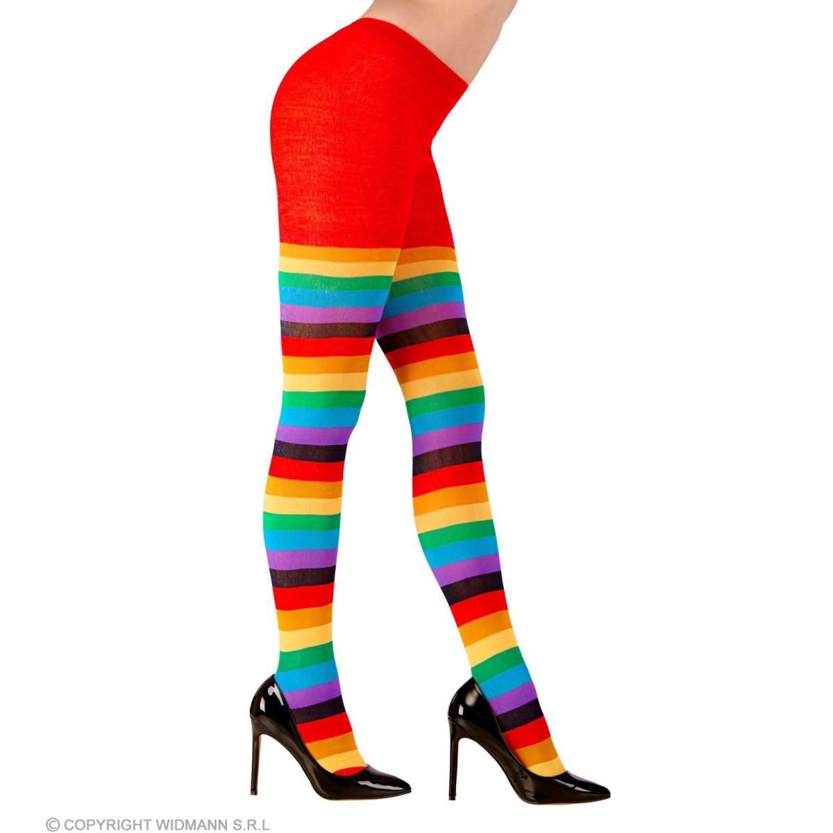 Collant righe multicolor