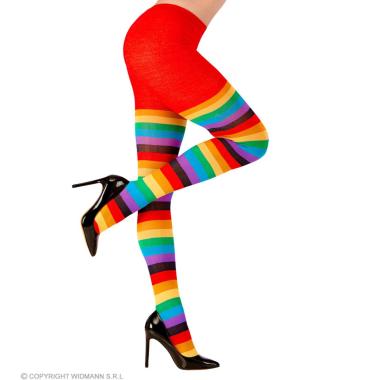 Collant righe multicolor