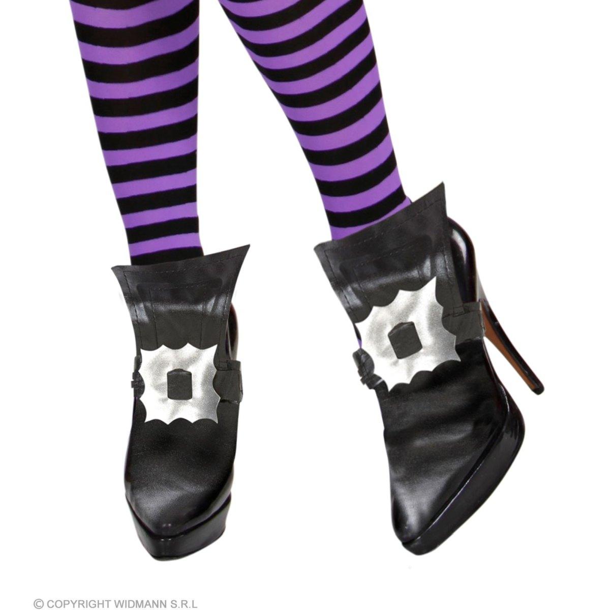 Copri scarpe strega nero fibbia