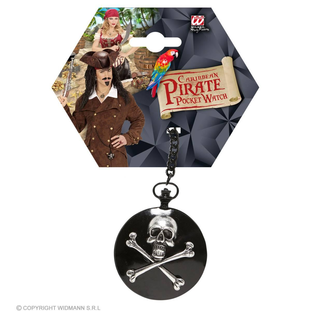 Orologio da tasca teschio catenella
