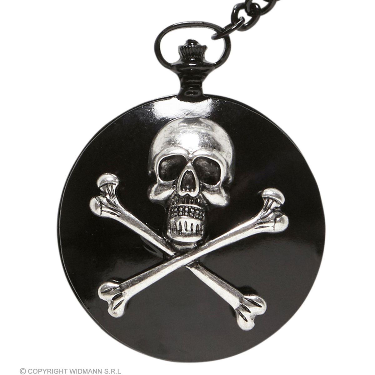 Orologio da tasca teschio catenella