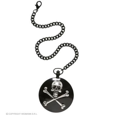 Orologio da tasca teschio catenella