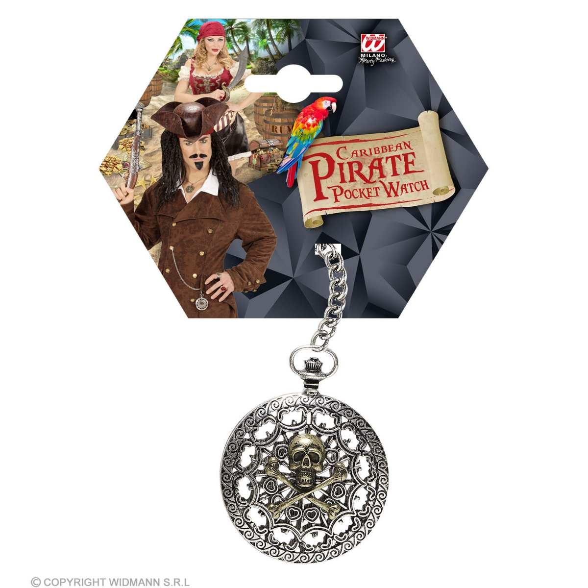 Orologio da tasca teschio catenella