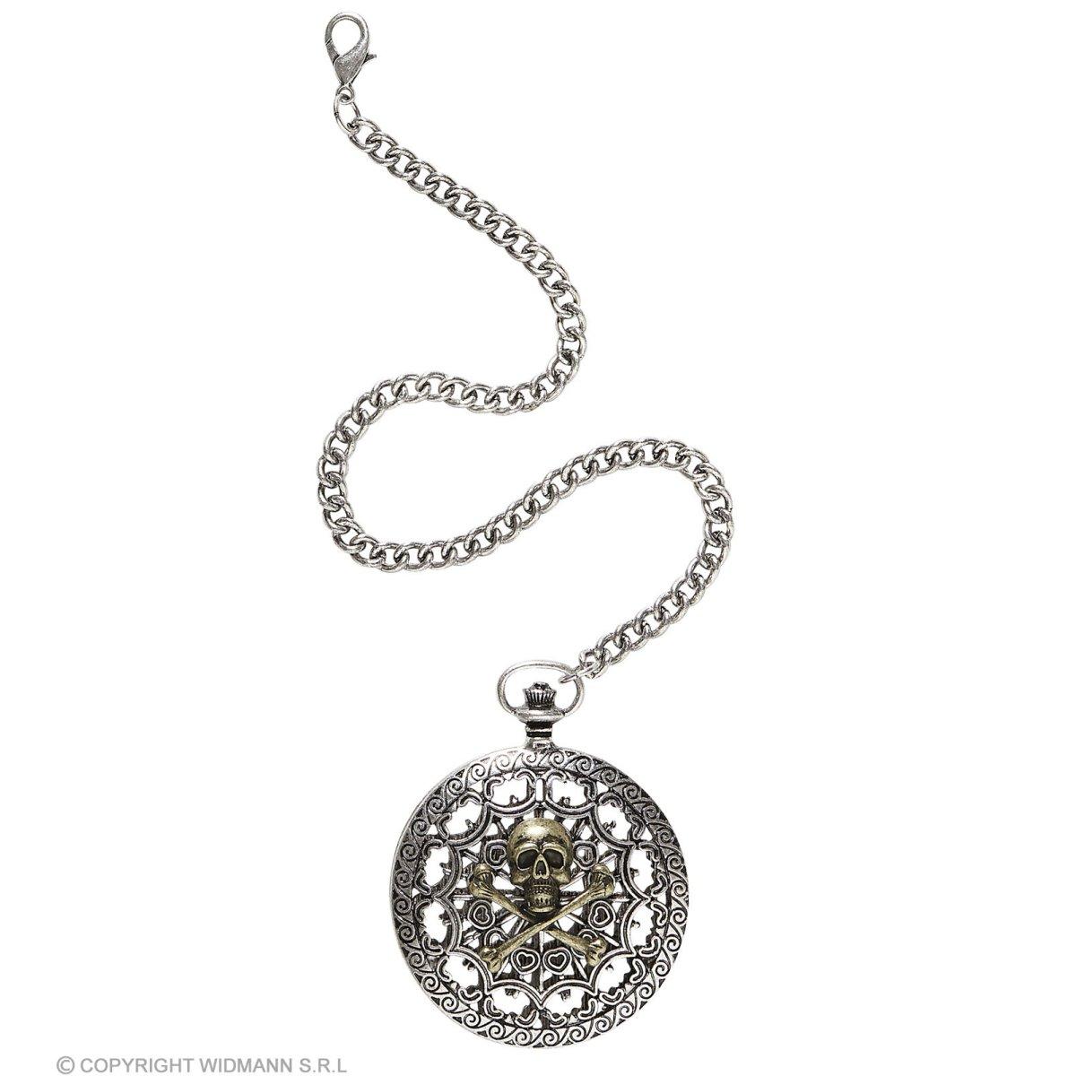 Orologio da tasca teschio catenella