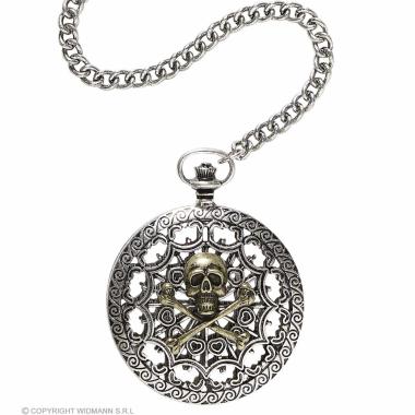 Orologio da tasca teschio catenella