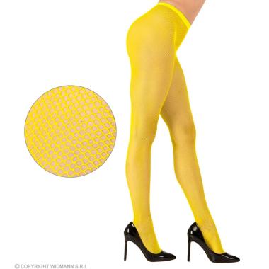 Collant giallo fluo rete piccola modello a