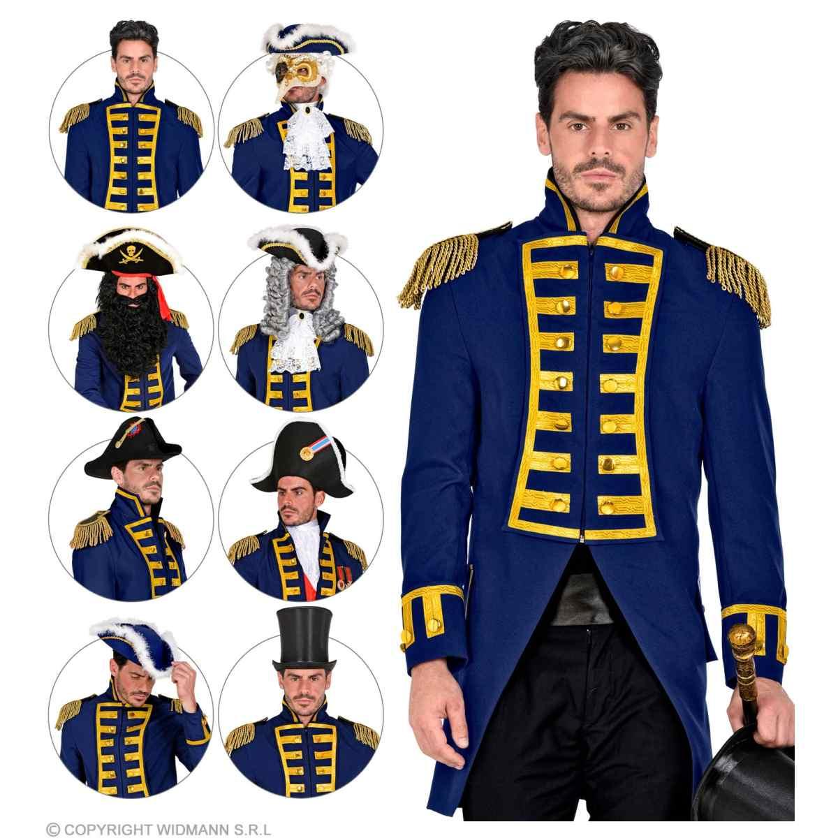 Giacca parata blu decori oro