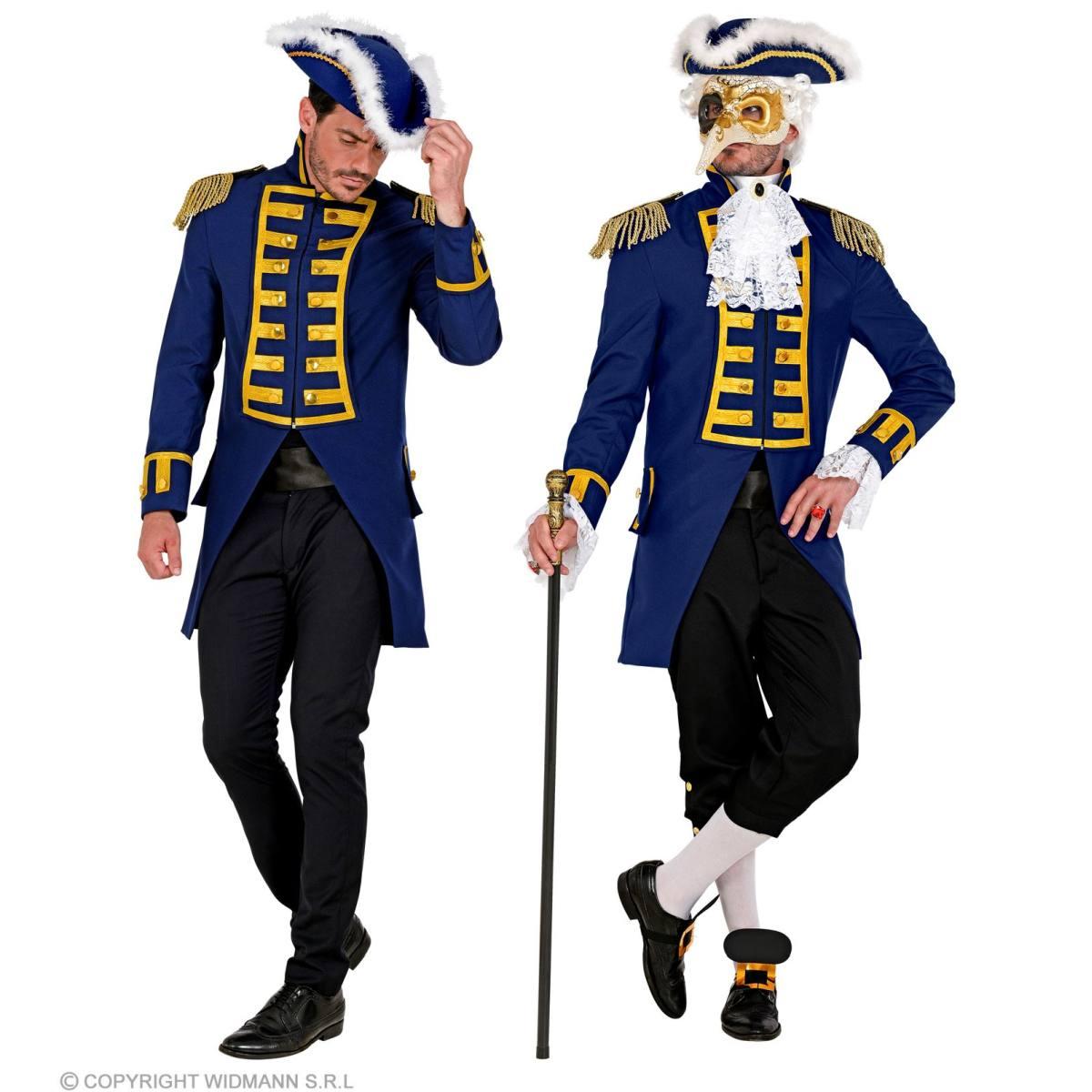 Giacca parata blu decori oro