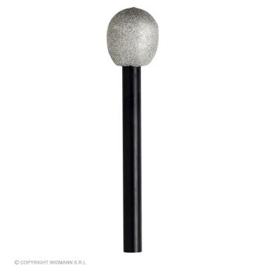 Microfono pvc argento glitter
