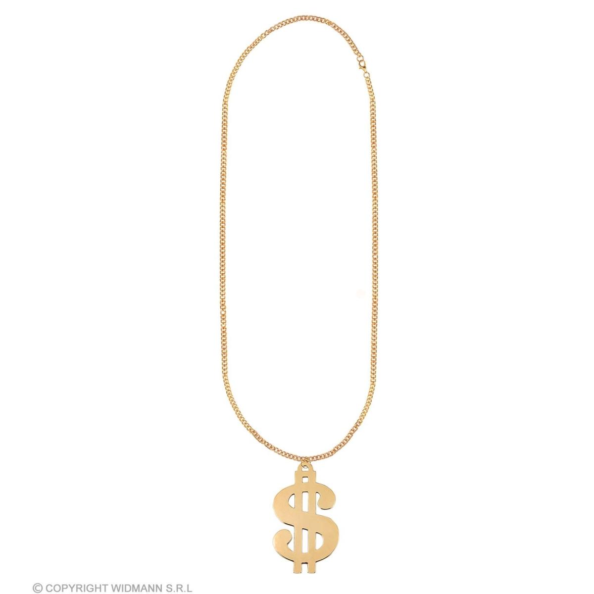 Collana metallo dollaro oro