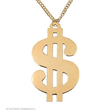 Collana metallo dollaro oro