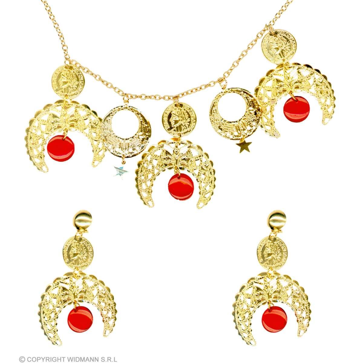 Collana gitana metallo oro on orecchini