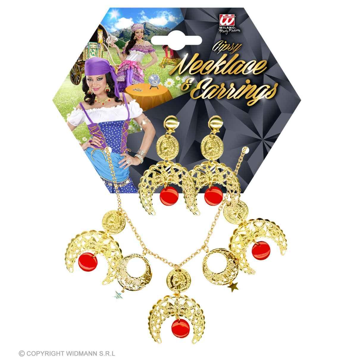 Collana gitana metallo oro on orecchini