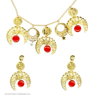 Collana gitana metallo oro on orecchini