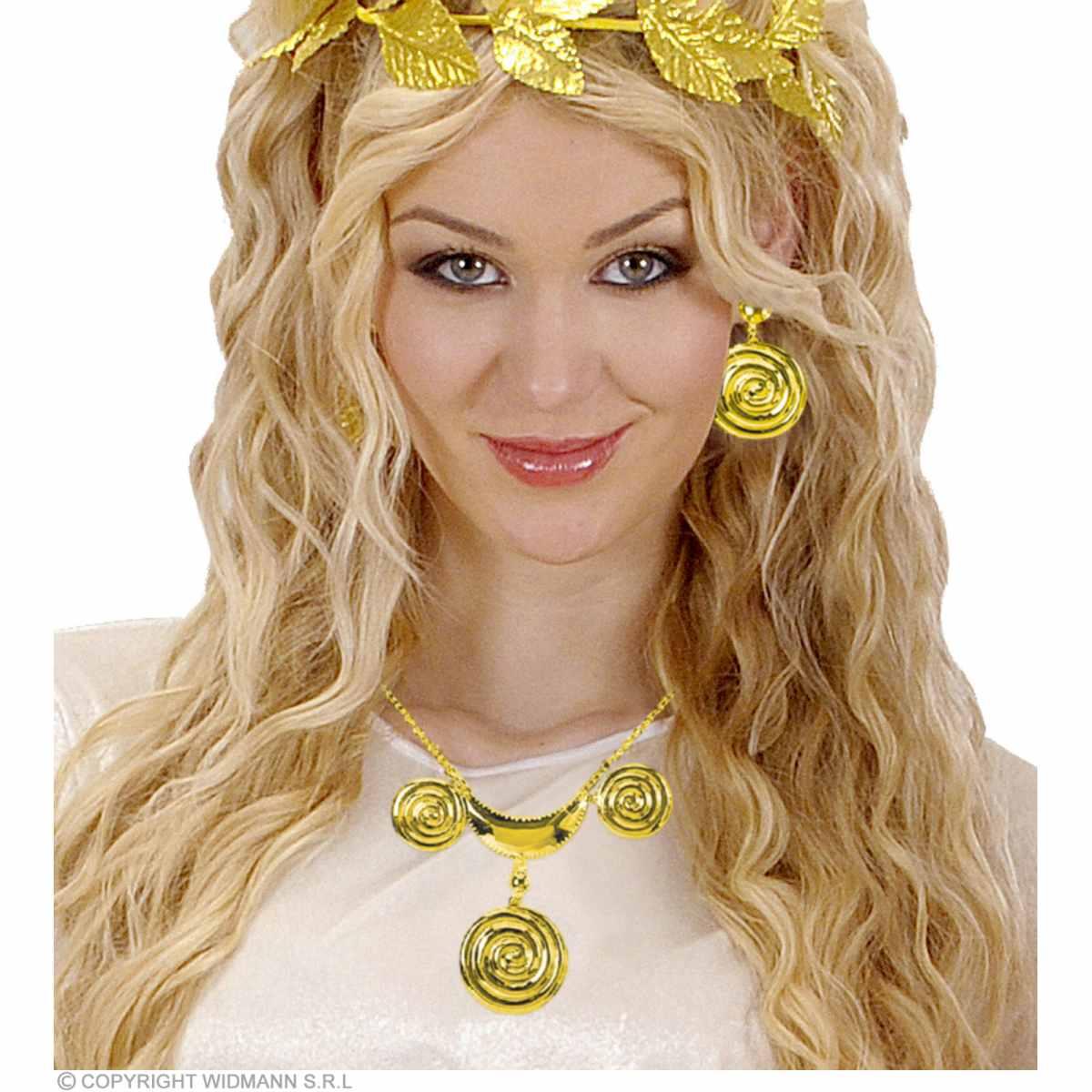 Collana metallo oro orecchini