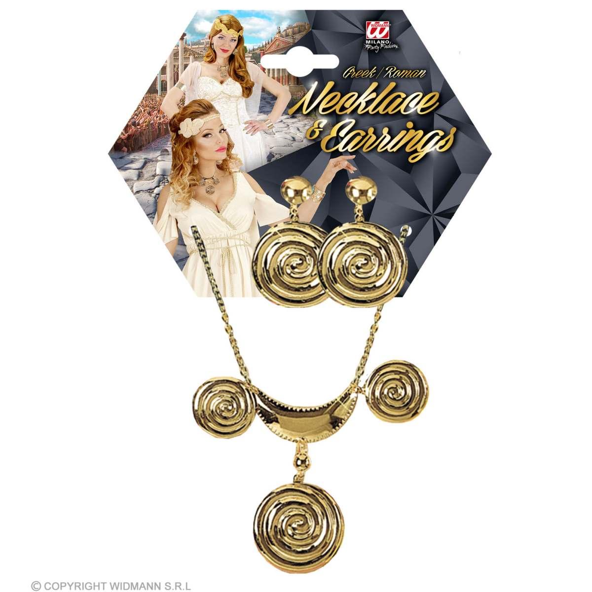 Collana metallo oro orecchini