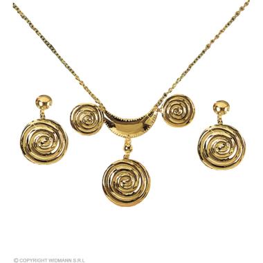 Collana metallo oro orecchini
