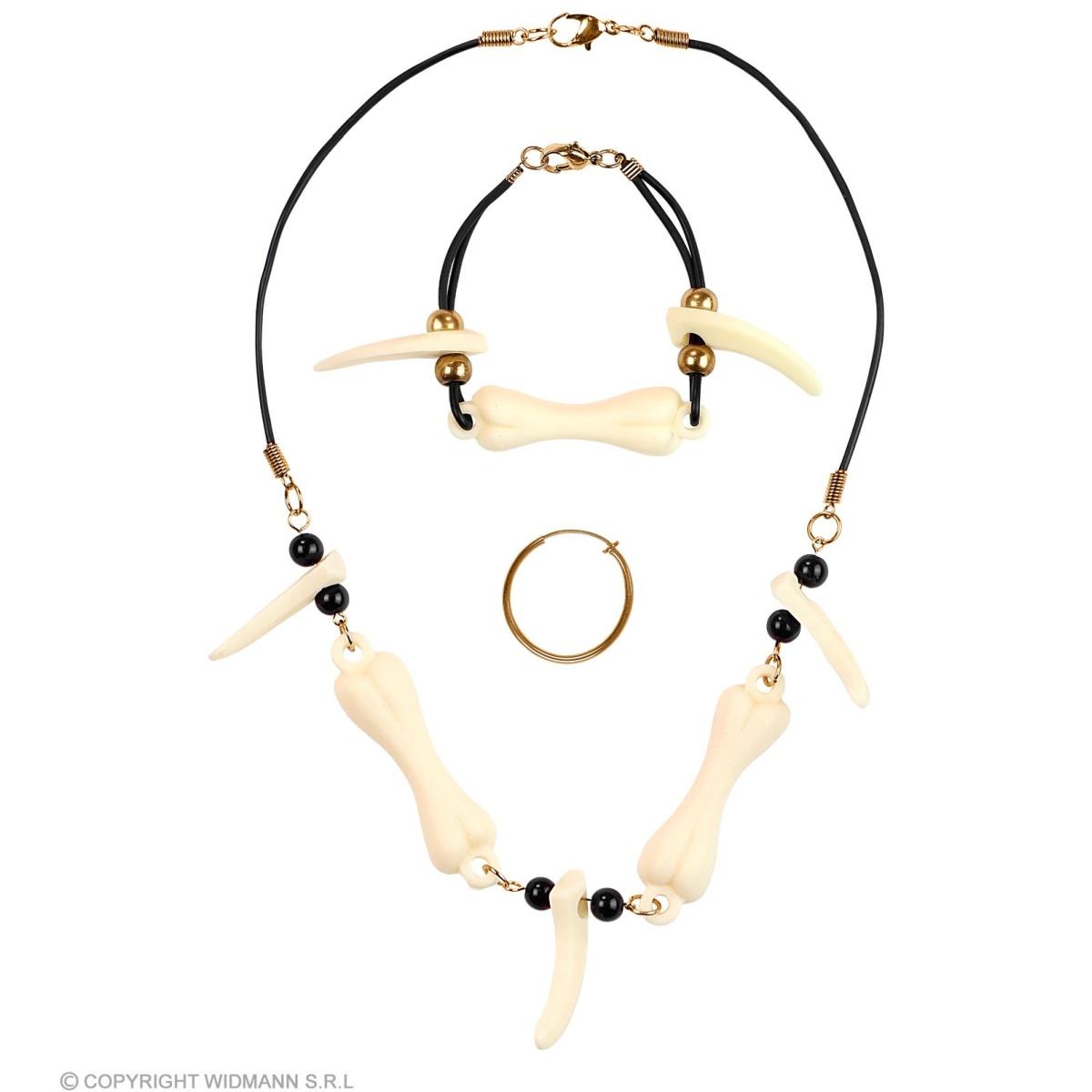 Collana ossa bracciale orecchino naso