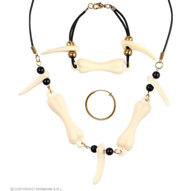 Collana ossa bracciale orecchino naso