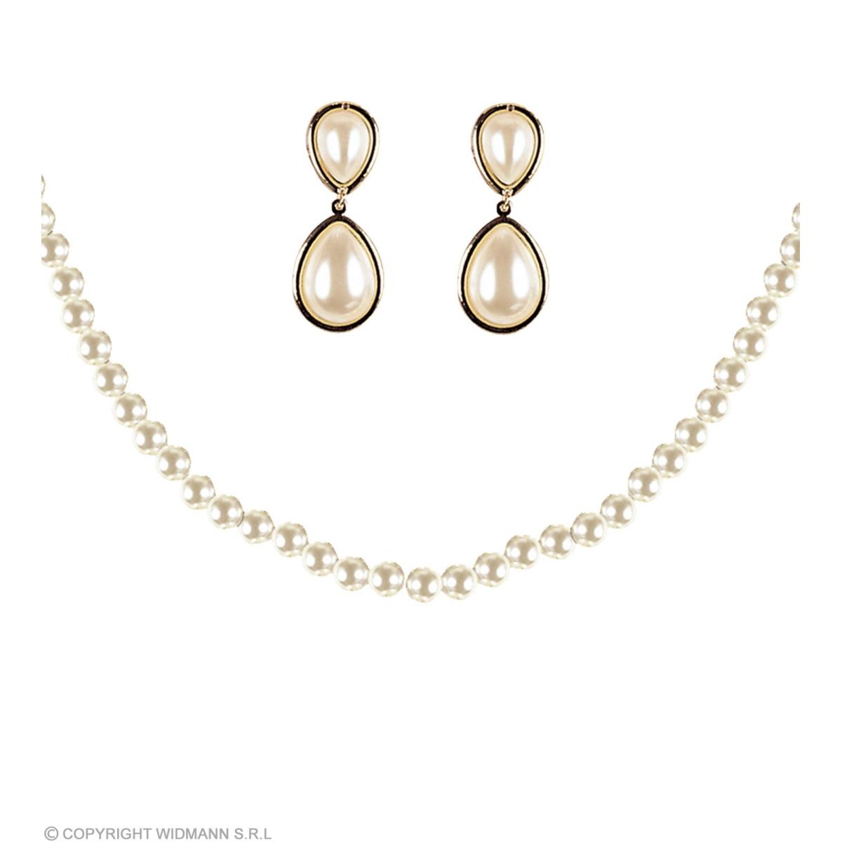 Collana perle bianche orecchini