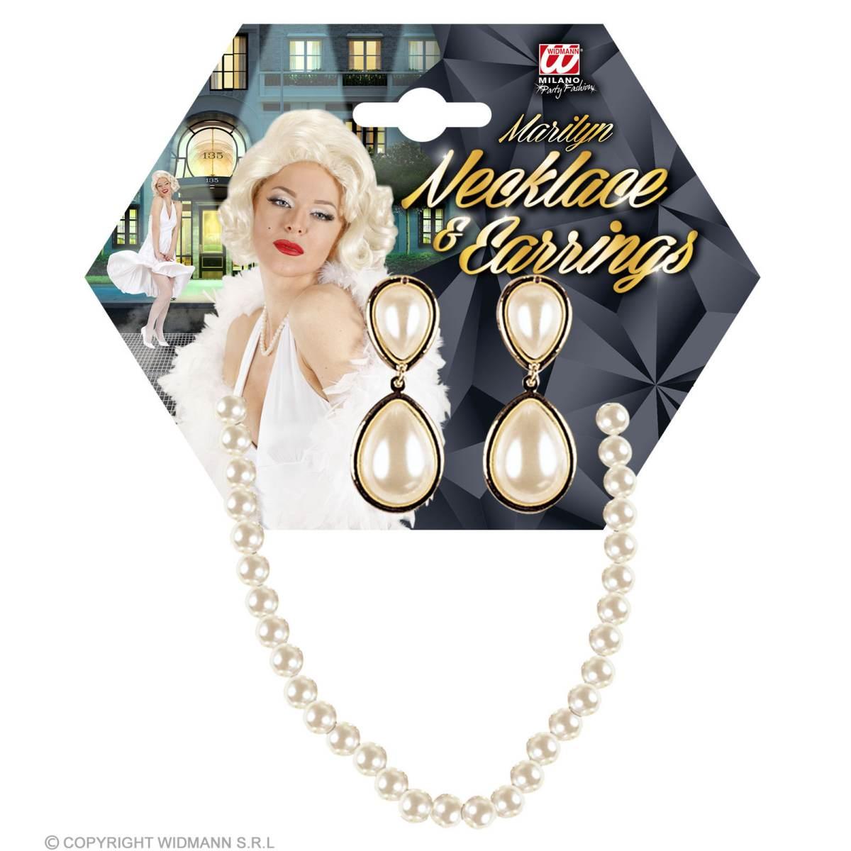 Collana perle bianche orecchini