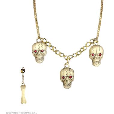 Collana teschi orecchino ossa