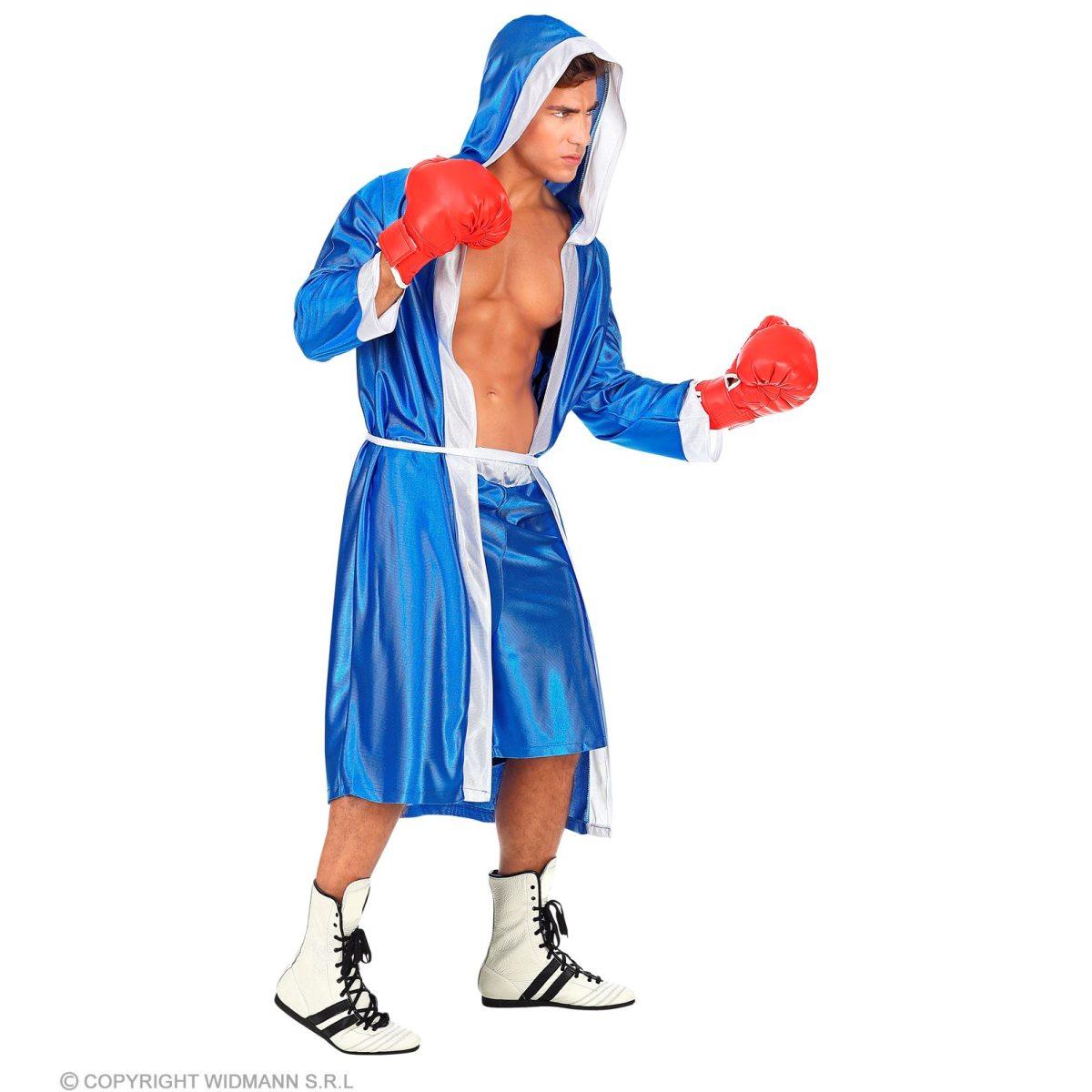 Costume pugile blu bianco