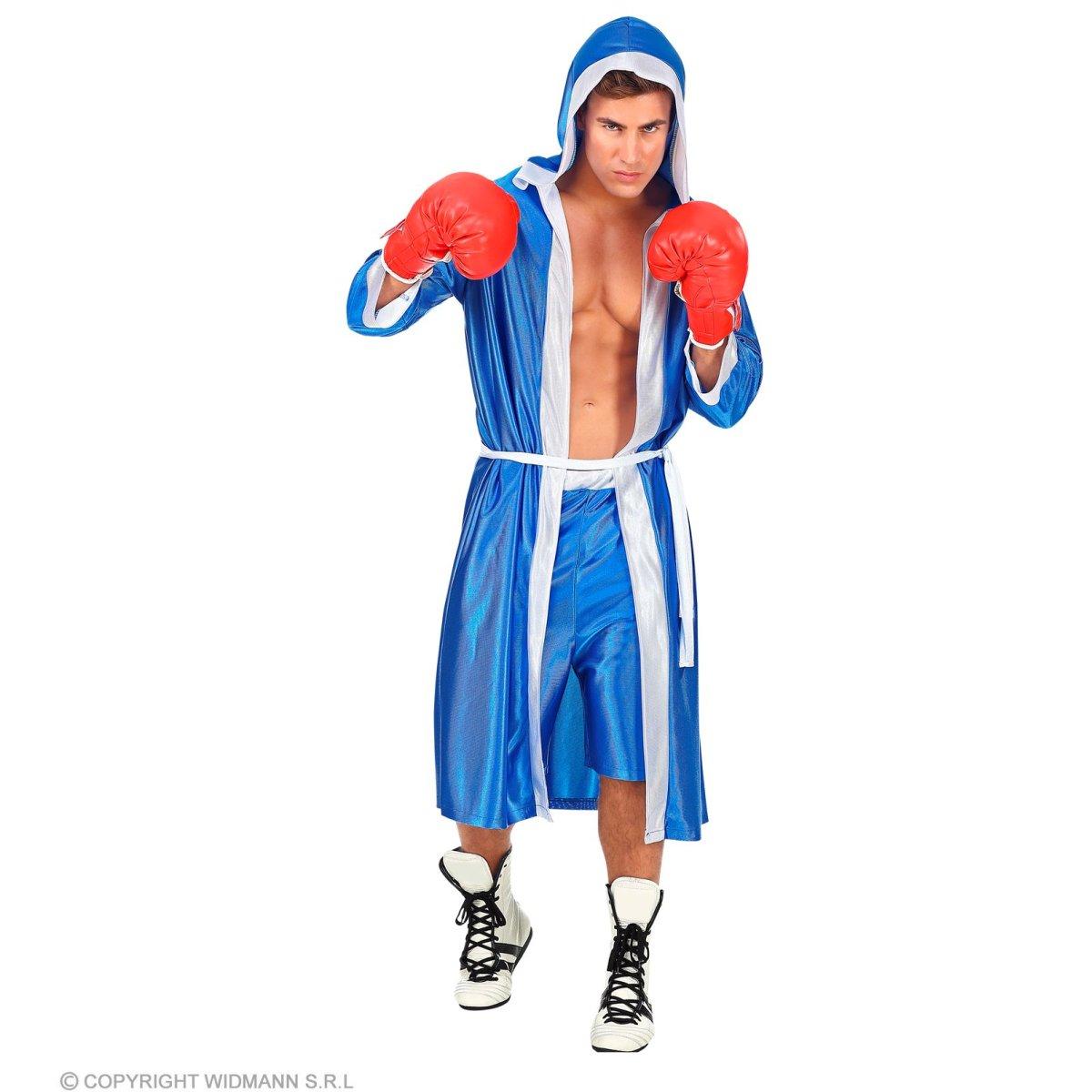 Costume pugile blu bianco